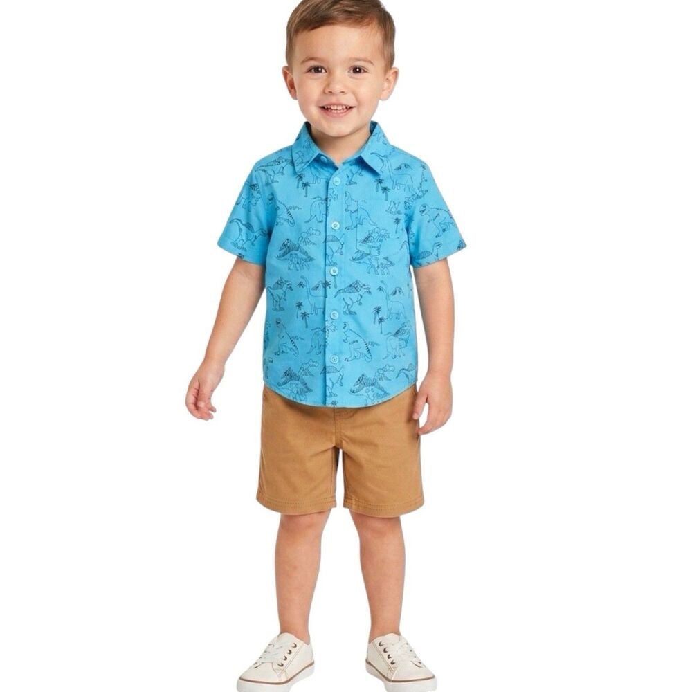 Street Rules Boys 2-Piece Set Shirt, Shorts Sz 4T Sz 4 Toddler Back To School